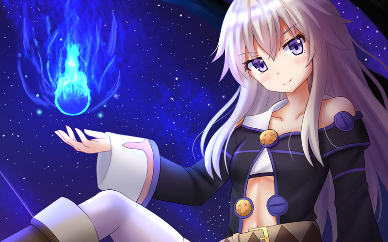 anime, anime girls, Zero kara Hajimeru Mahou no Sho, Zero (Zero kara Hajimeru Mahou no Sho), long hair, white hair, purple eyes, smiling