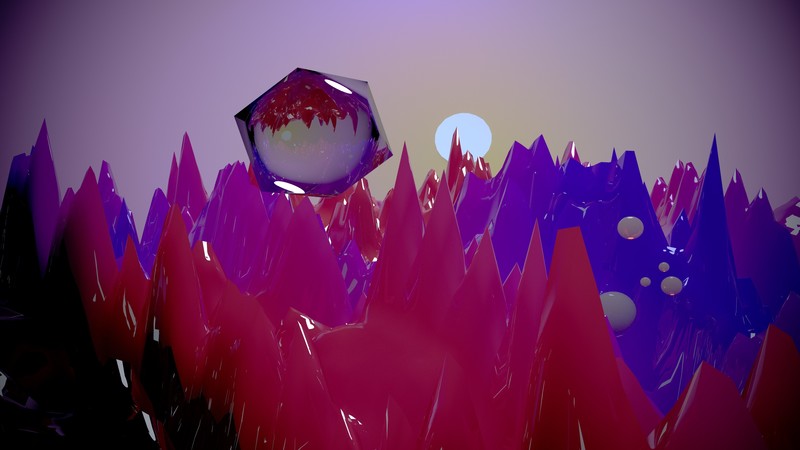 polygon art, low poly, 3D, 3d object, 4K, sky, space