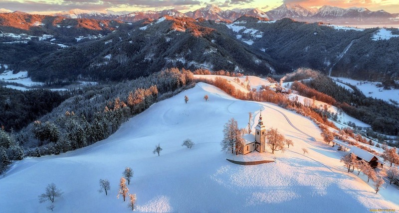 nature, winter, mountains, snow, landscape