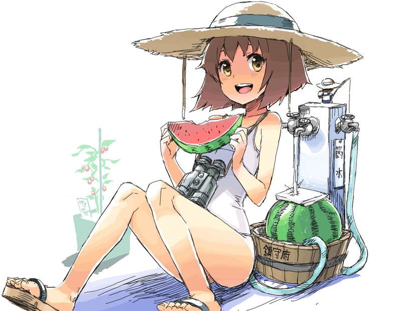 Yukikaze (KanColle), Kantai Collection, watermelons