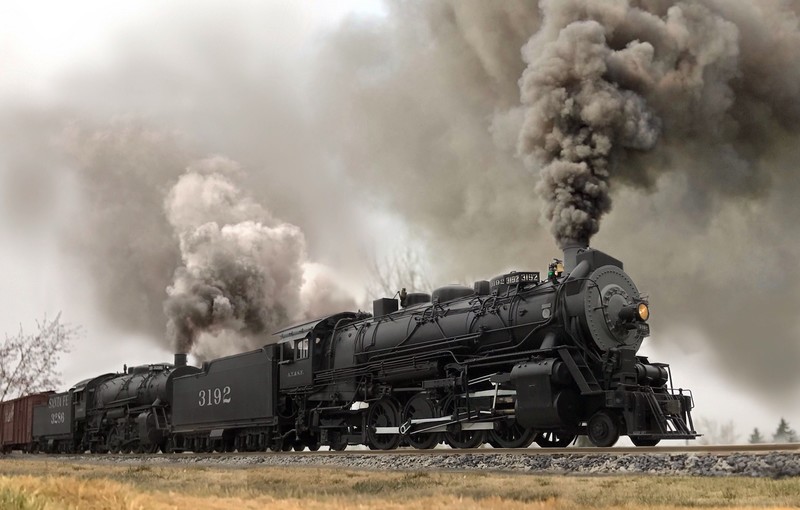 train, smoke, steam locomotive, vehicle