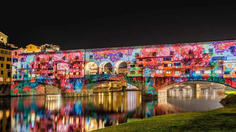 night, cityscape, colorful, arno (river), Italy, reflection, Firenze