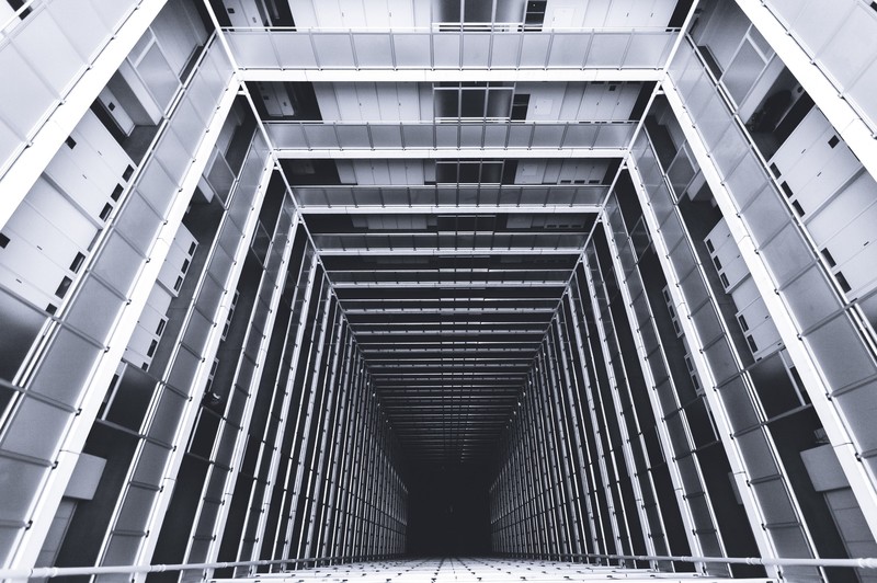 architecture, building, abyss, Tokyo, gray