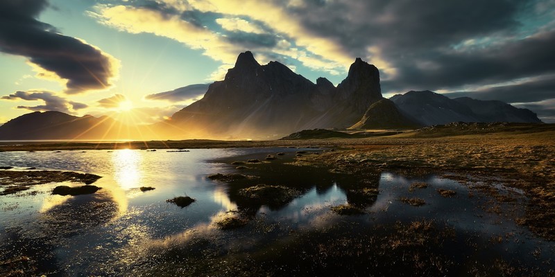 landscape, sunlight, mountains, sky, nature
