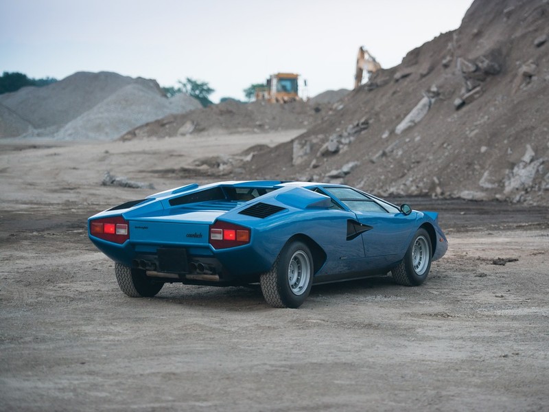 Lamborghini Countach, classic car, blue cars