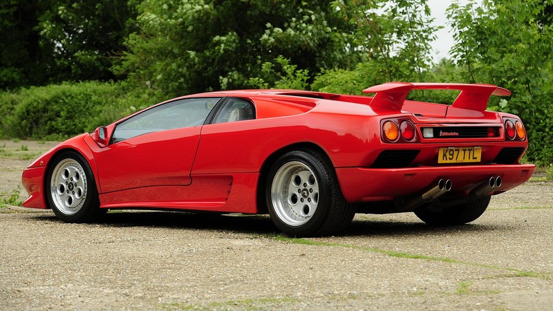 Lamborghini Diablo, red cars, car