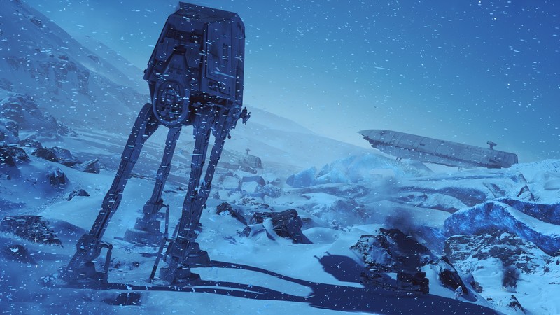 Hoth, Star Wars, video games, Star Wars: Battlefront, blue