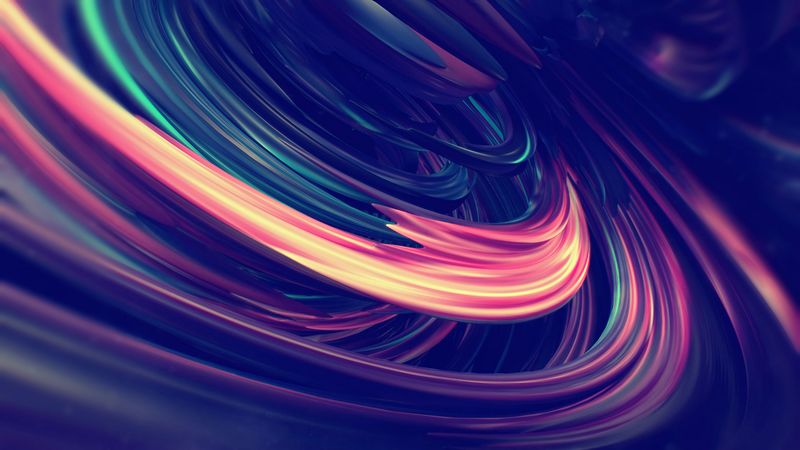 abstraction, colorful, glow, fractal, 3d, 4k