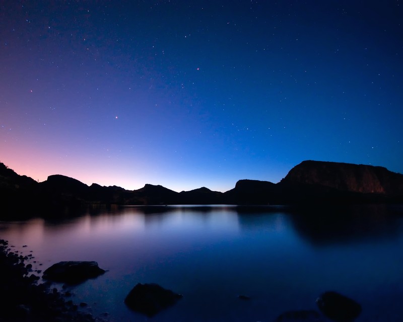 water, reflection, rocks, landscape