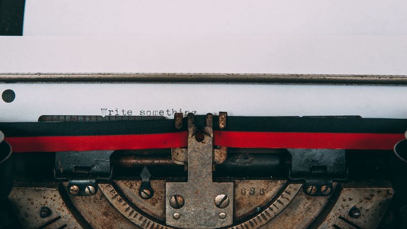 typewriter, letters, words, sheet, inscription, 4k