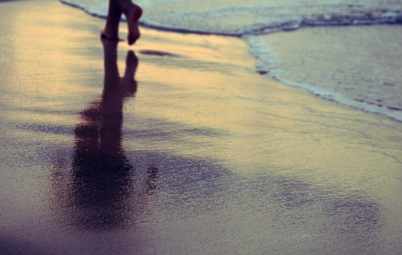 nature, beach, water, feet, wet, sand, barefoot, solice