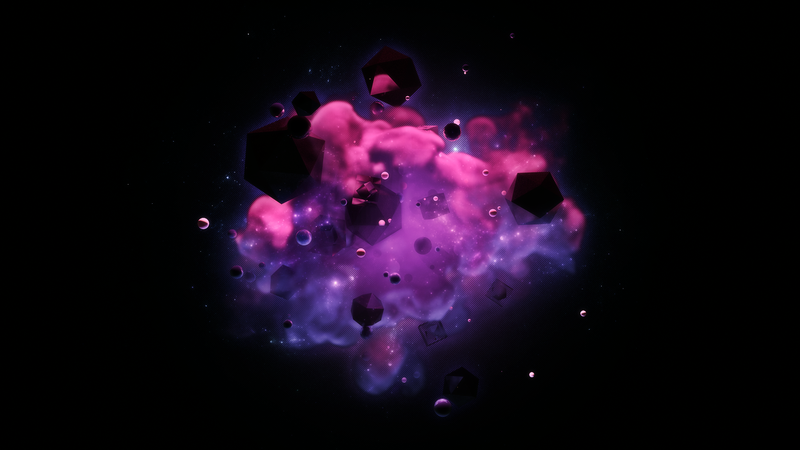 abstract, cubone, clouds, digital art