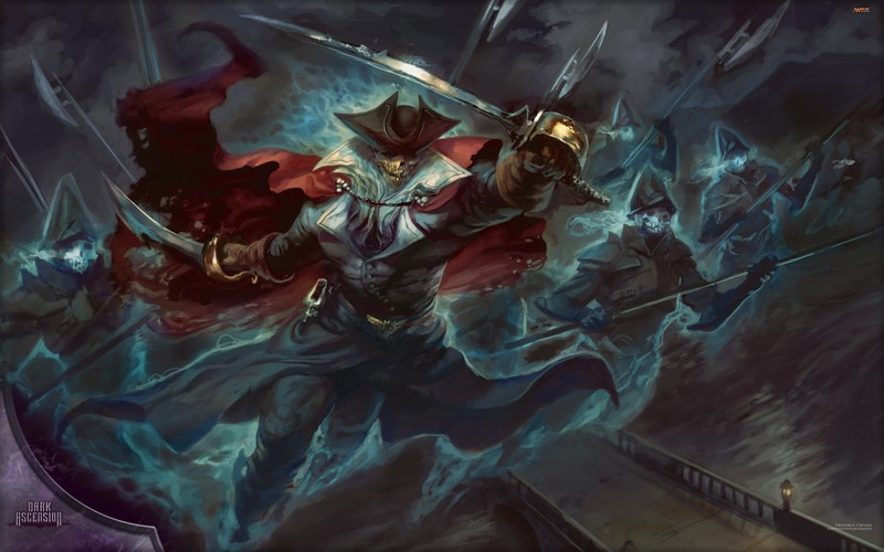 pirates, ghost, souls, sword, Peter Mohrbacher