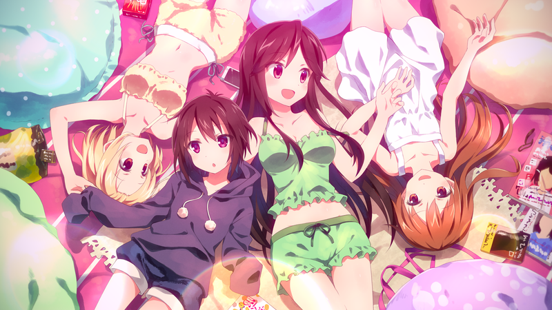 A-Channel, anime girls, Nishi Yuuko, Tooru Ichii, Momoki Run, Tennouji Nagisa