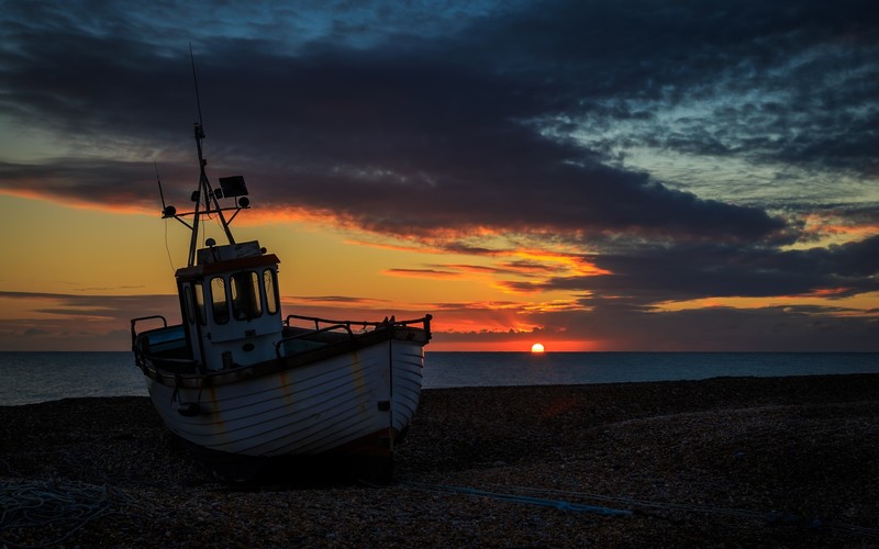 dark, boat, sky