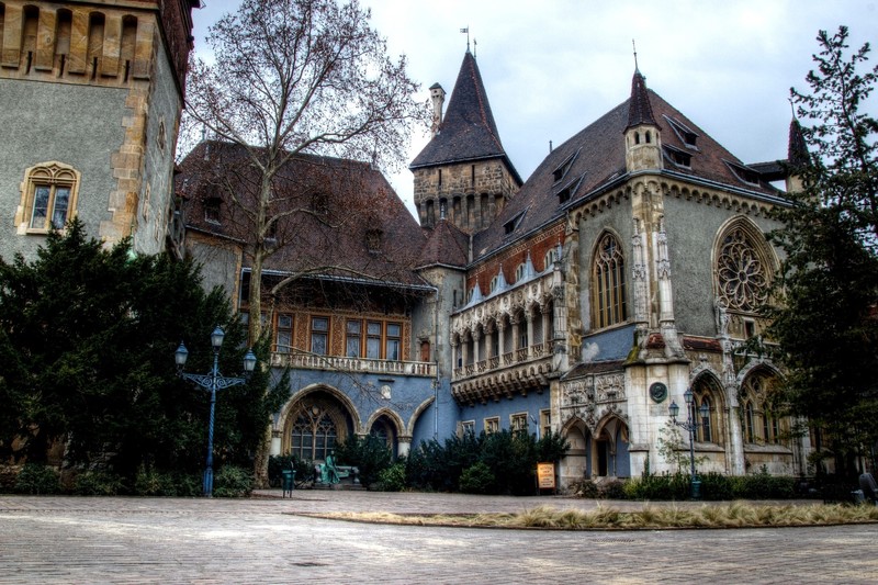 architecture, building, Budapest, Hungary, castle, ancient, tower, trees, HDR