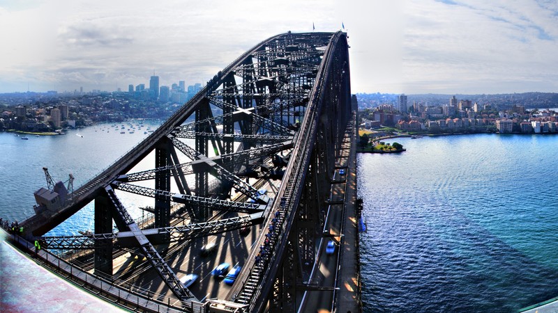 architecture, building, cityscape, bridge, Sydney, Australia, Sydney Harbour Bridge, water, skyscraper