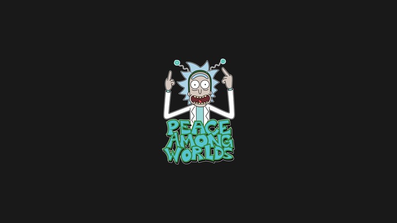 Rick and Morty, simple background, Rick Sanchez, TV, cartoon, humor, turquoise