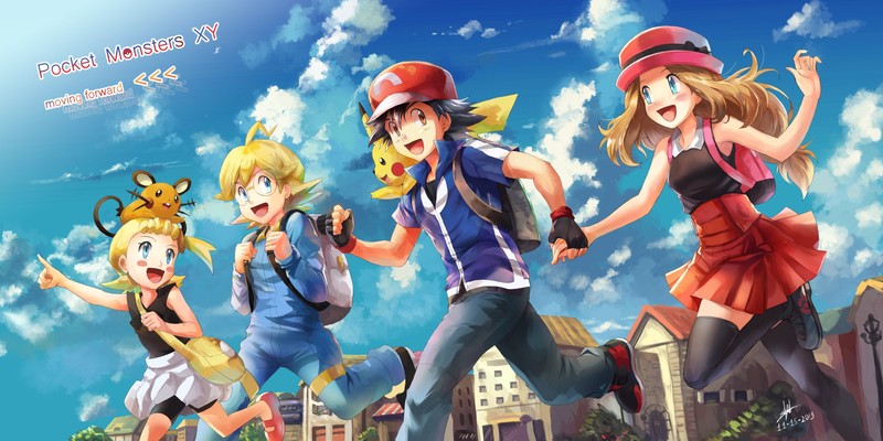 Pokémon, Pikachu, anime girls, anime boys
