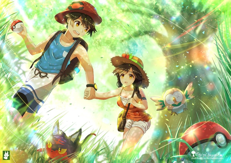 Pokémon, Pikachu, anime, anime girls, anime boys