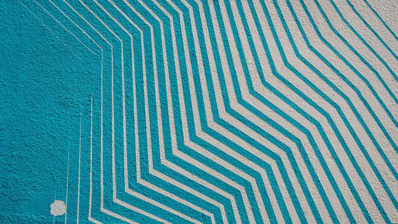 wall, strip, texture, pattern, white, blue, 4k