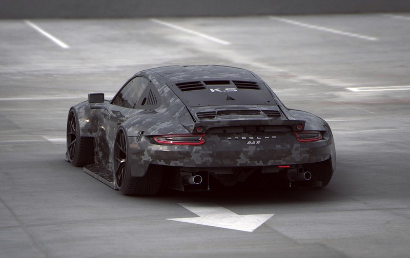 Khyzyl Saleem, artwork, 3D, car, vehicle, render, Porsche, Porsche 911, widebody