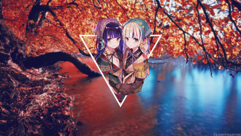 anime, anime girls, picture-in-picture