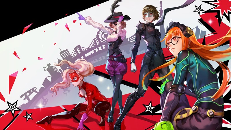 Persona 5, panty hose, headphones, Persona series, Ann Takamaki, Okumura Haru, Makoto Niijima, Sakura Futaba
