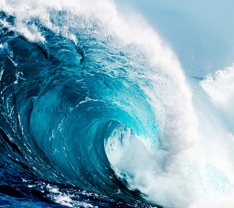 waves, sea, blue, cyan, splashes