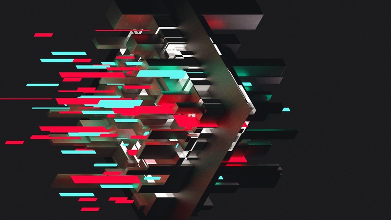 3D, square, geometry, digital art