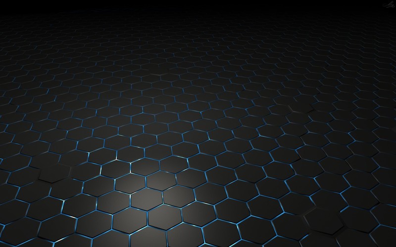abstract, hexagon, 3D