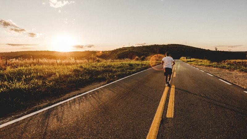 road, man, run, asphalt, jog, 4k