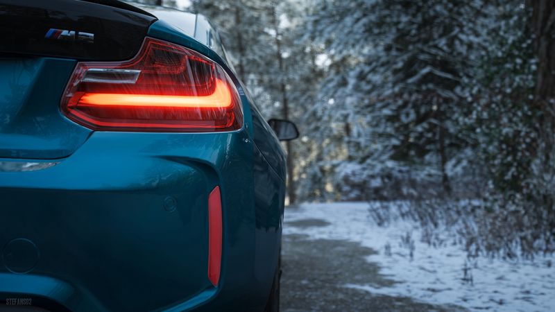 bmw m2, bmw, car, brake light, red, light, 4k