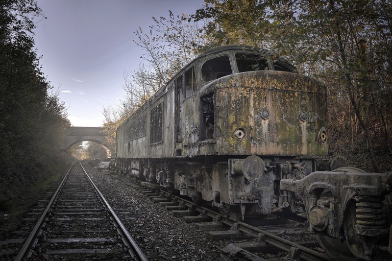 vehicle, old, train