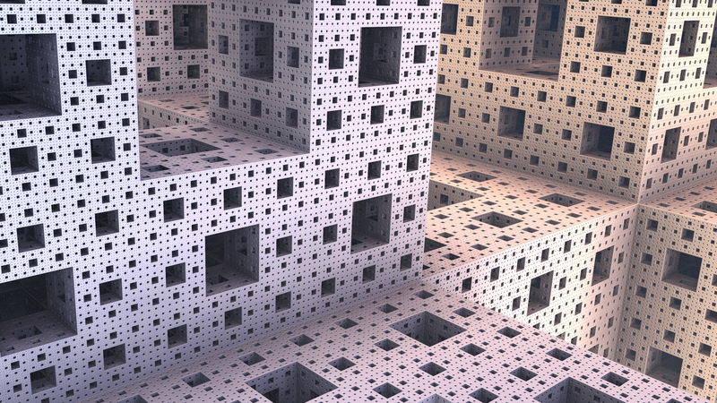 3D fractal, 3D Abstract, Menger sponge, abstract