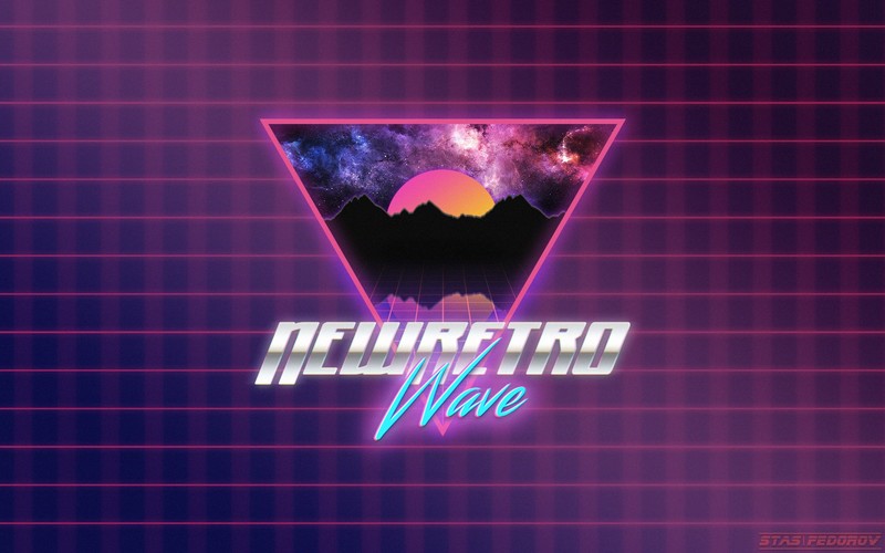 New Retro Wave, synthwave, neon, 1980s, texture, illustration, digital art, Photoshop