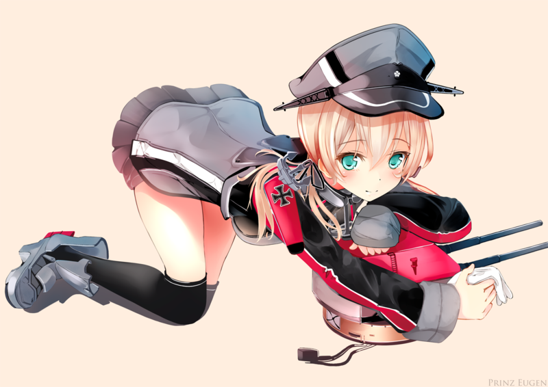 Prinz Eugen (KanColle), Kantai Collection, blonde, blue eyes, bent over