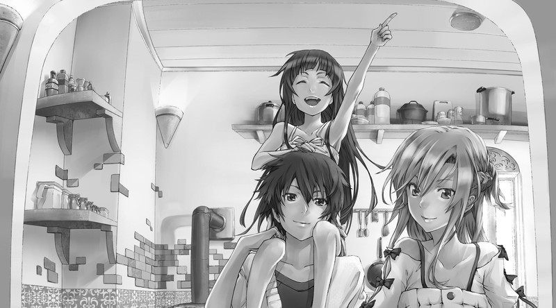 Sword Art Online, Yuuki Asuna, Kirigaya Kazuto, Yui-MHCP001