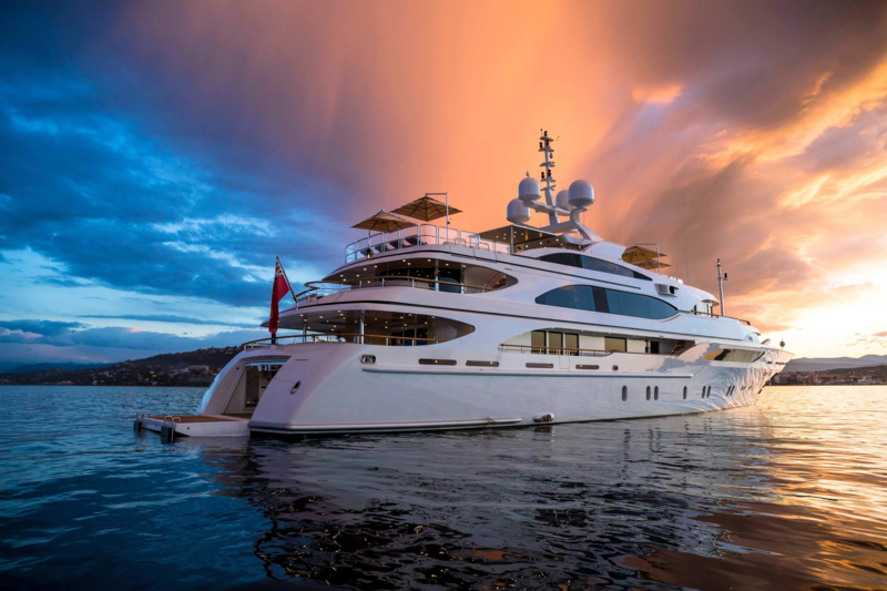 yacht, sea, sky