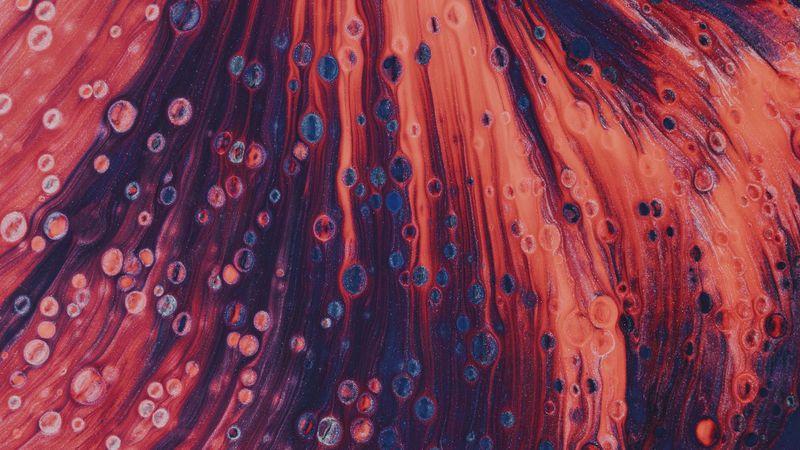 paint, stains, bubbles, blending, texture, abstraction, 4k