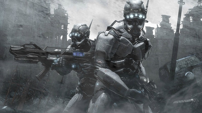 cyberpunk, rain, weapon, Hellgate: London