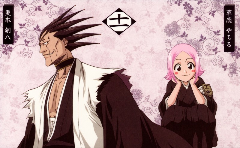 Bleach, anime, Zaraki Kenpachi, Kusajishi Yachiru