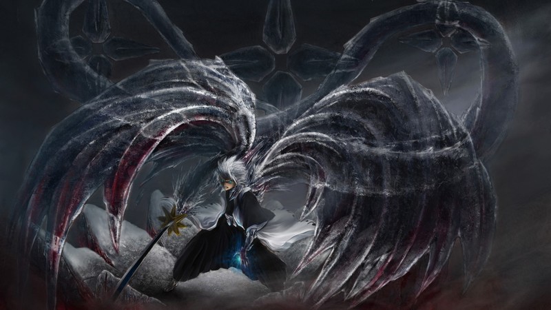 Bleach, anime, anime boys, warrior, blue eyes, Hitsugaya Toshiro