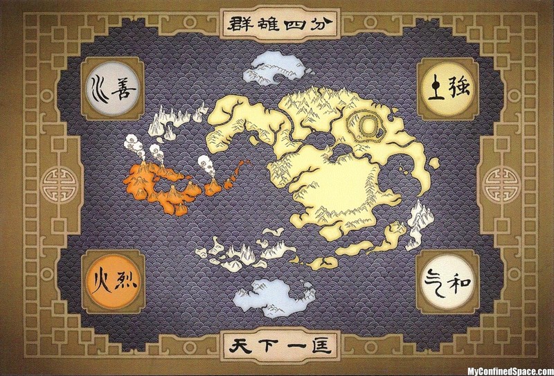 Avatar, anime, map, landscape