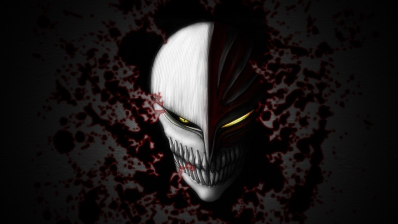Bleach, anime, glowing eyes, dark