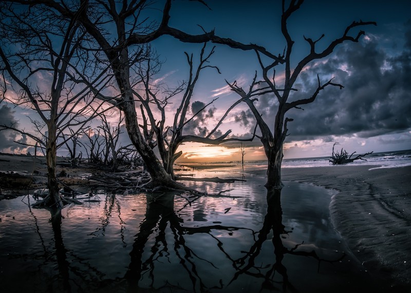 nature, dark, blue, sky, sunlight