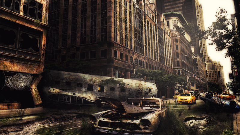 city, apocalyptic, futuristic, Photoshop