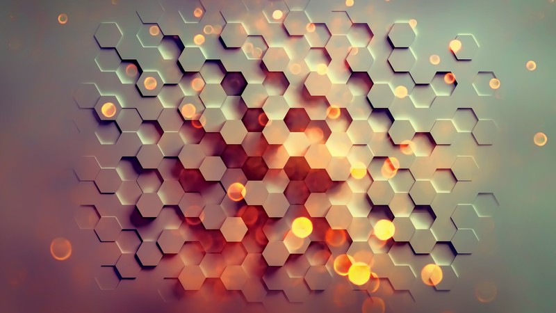 abstract, hexagon, digital art, texture