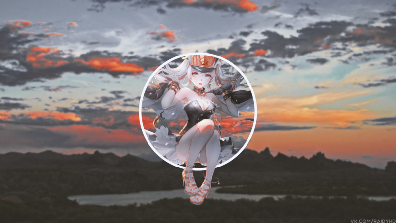anime, anime girls, picture-in-picture, sky