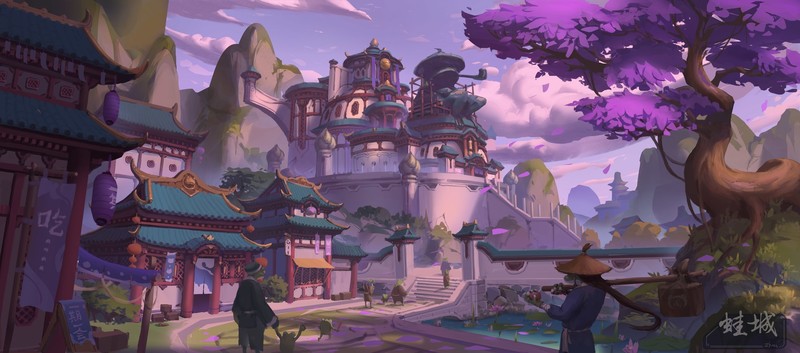 landscape, fantasy city, fantasy art